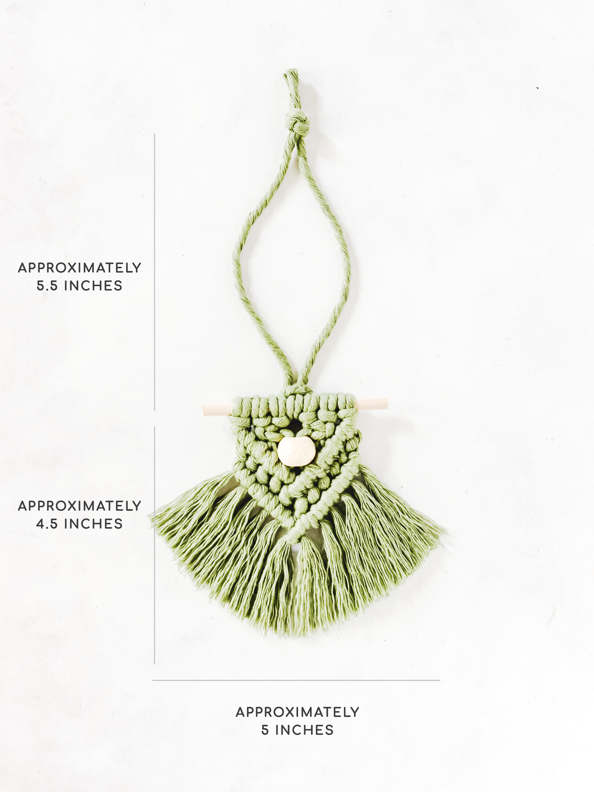 Inverted Triangle Macrame Charm