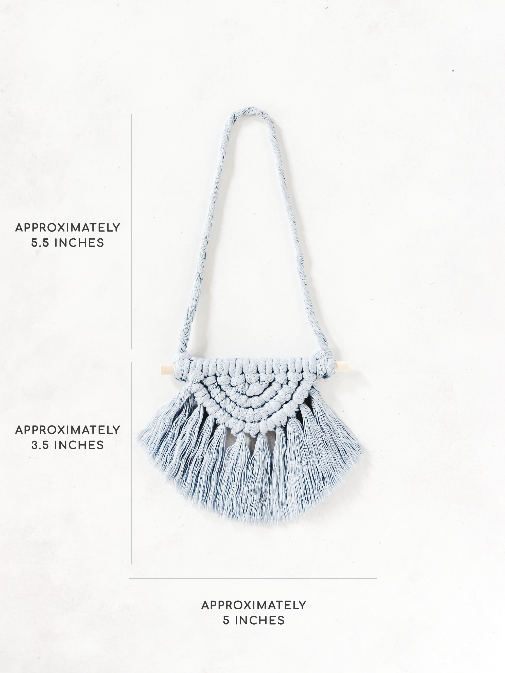 Half Moon Macrame Charm