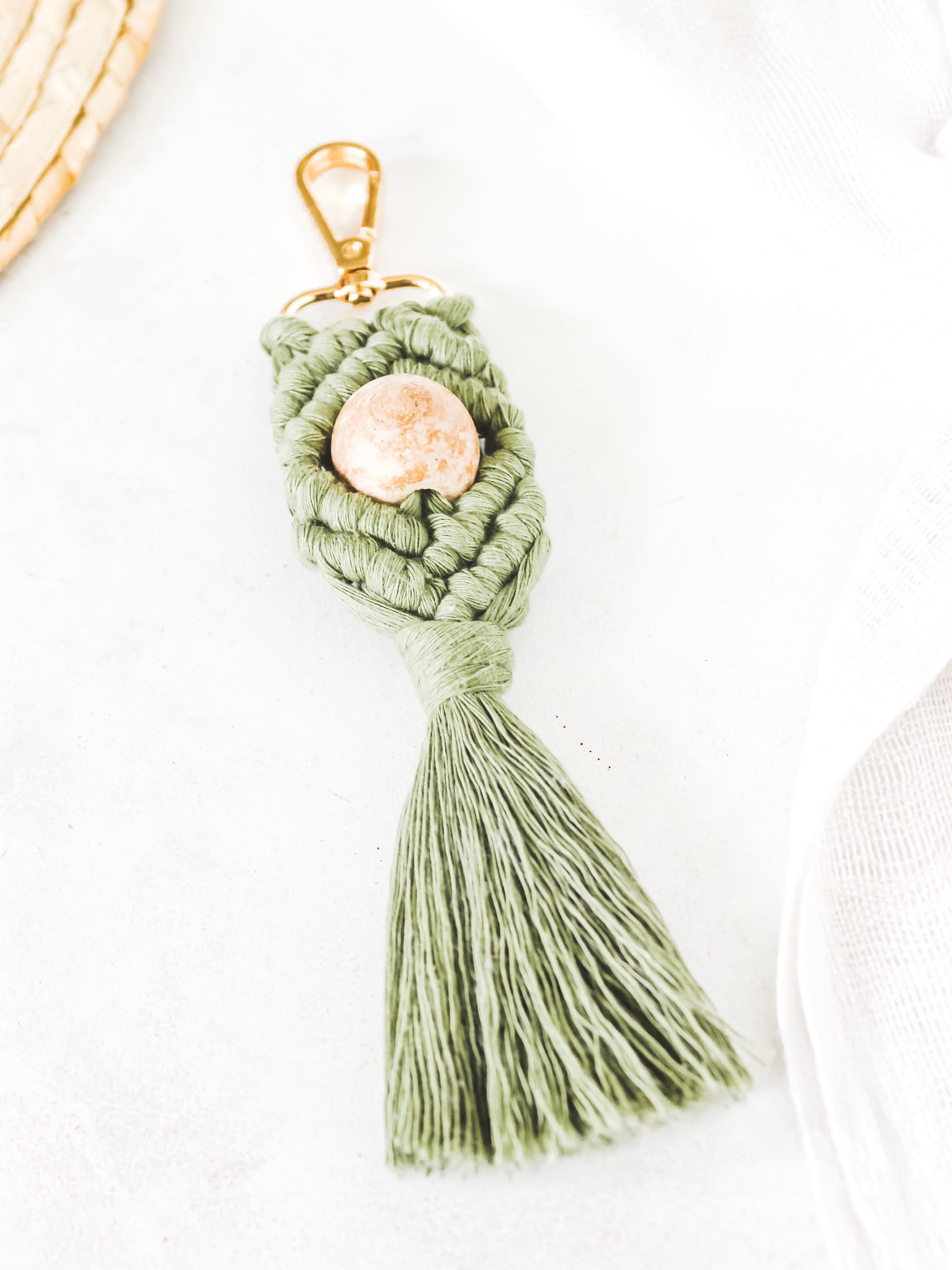 Wooden Diamond Keychain