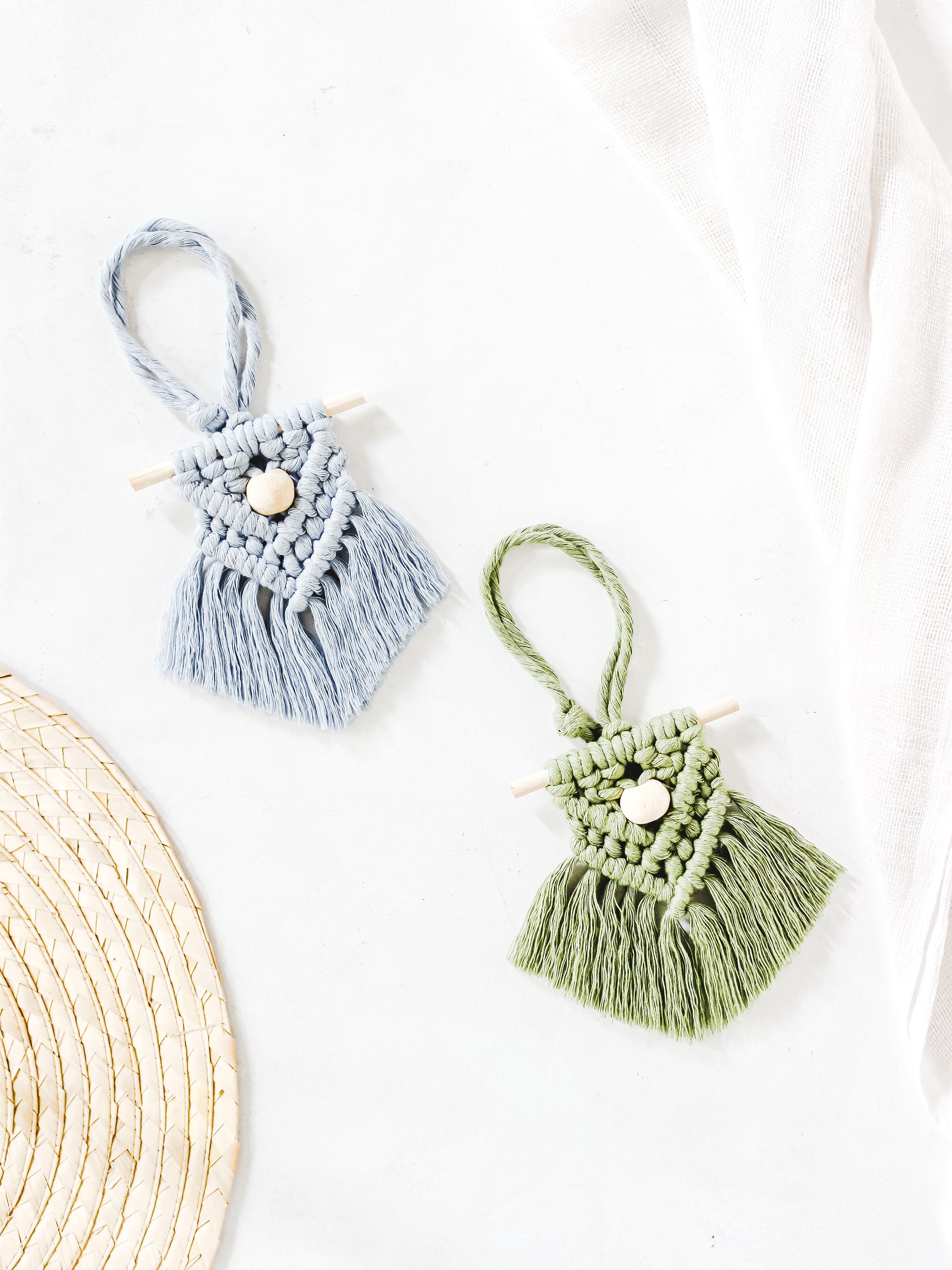 Inverted Triangle Macrame Charm