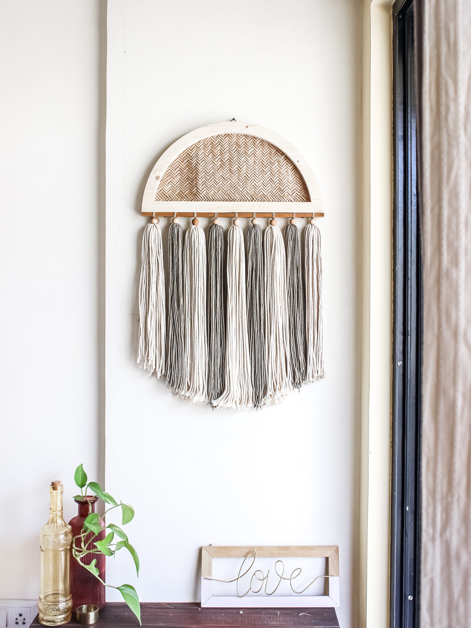 Boho Cane Wall Hanging