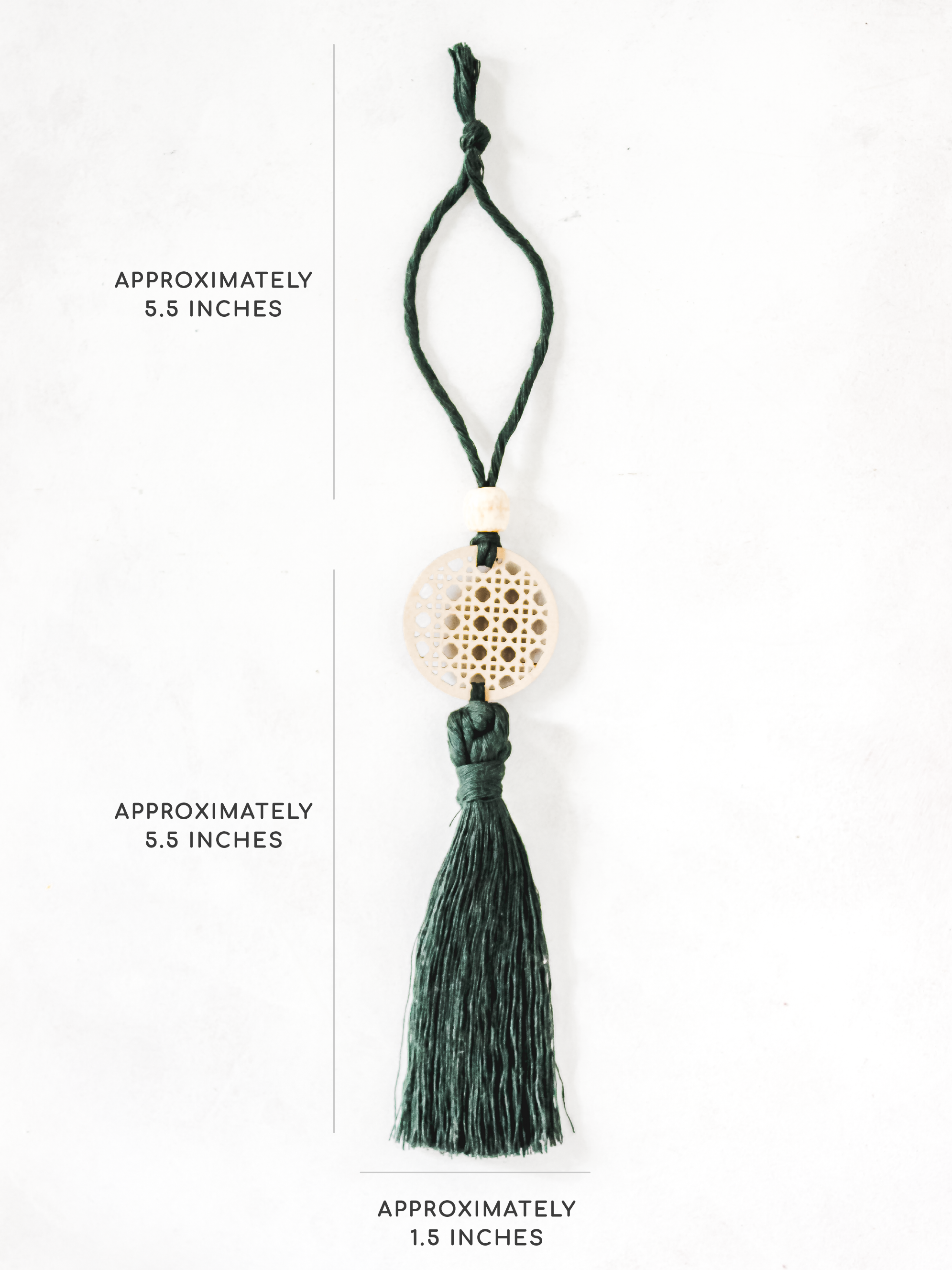 Rattan Tassel Circle Charm