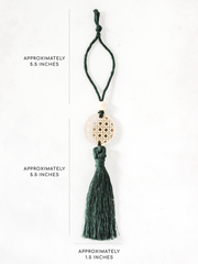 Rattan Tassel Circle Charm