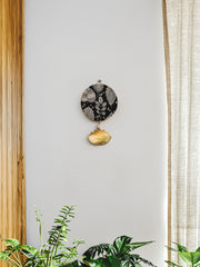 Wooden Fabric Brass Hanging