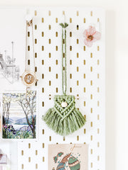 Inverted Triangle Macrame Charm